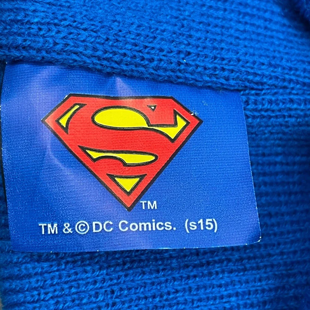 Kids Superman Logo Beanie Hat Red Blue Gray Winter Warm‎ Stocking Cap